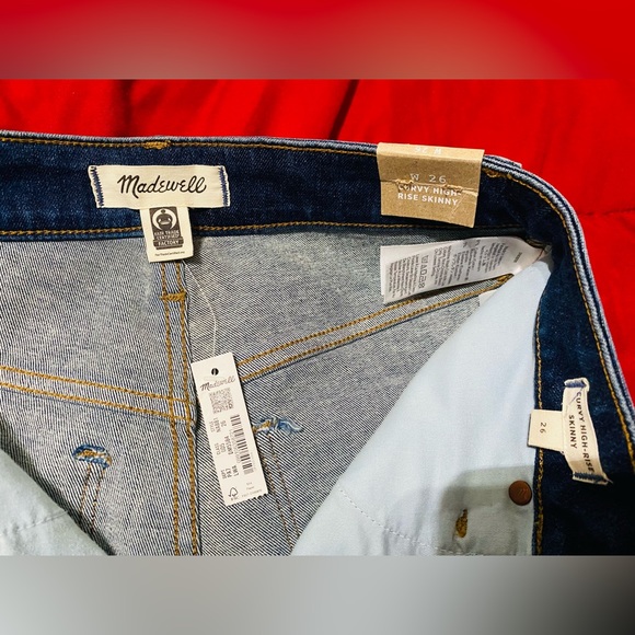 Madewell Jeans Size 26 Curvy High Rise Skinny Jeans in Lanette Wash NA881 - Picture 5 of 6